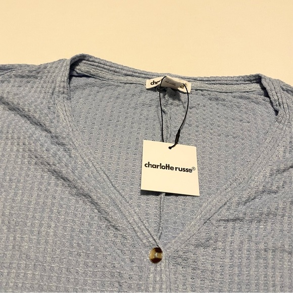 Charlotte Russe Womens Button Up Tie Up Long Sleeve Top Size XL - Picture 5 of 15
